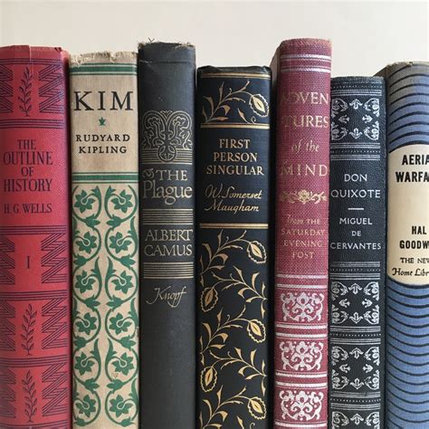 macrolit: Beautiful vintage book spinesH.G. Wells, Rudyard Kipling ...