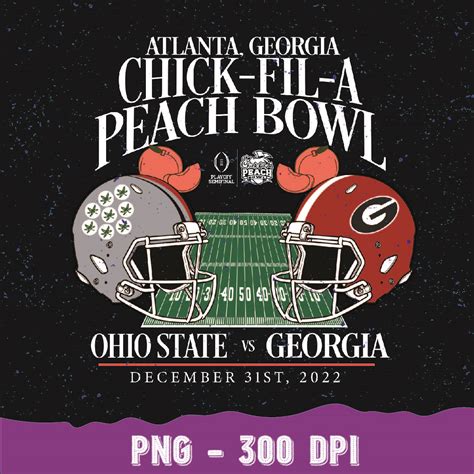 2022 Peach bowl Georgia vs Ohio State Svg, Georgia vs Ohio S - Inspire ...