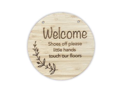 “Welcome” – Door Sign - Oak & Walnut