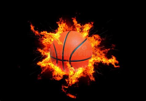 Basketball in Flames stock image. Image of play, power - 25961603