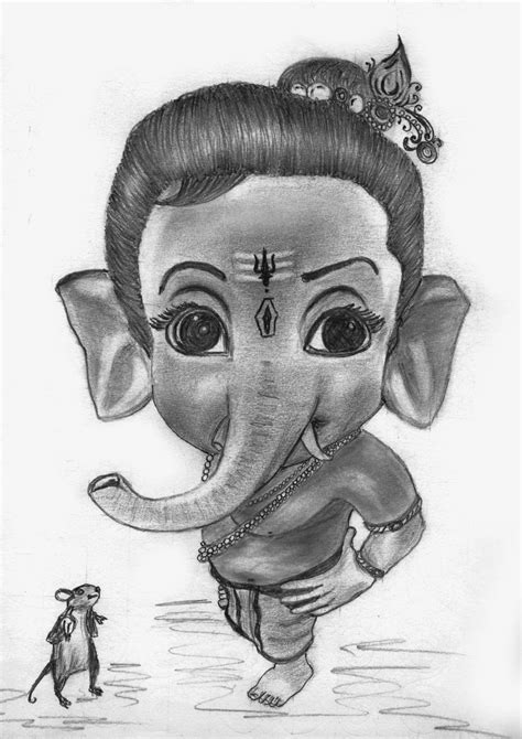 Ganpati Sketch at PaintingValley.com | Explore collection of Ganpati Sketch