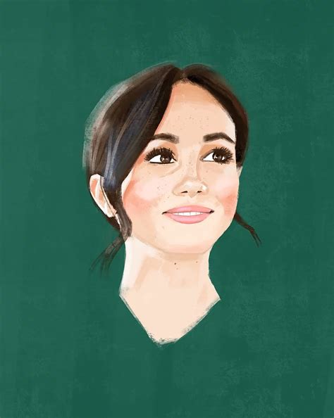 Illustrated Portrait of Meghan Markle by STEF WONG | Meghan markle, Illustration, Portrait ...