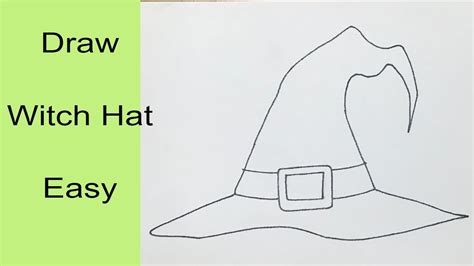 How To Draw a Witch Hat Easy | Witch Hat Drawing Easy - YouTube