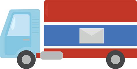 Mail truck , illustration, vector on white background 13689847 Vector ...