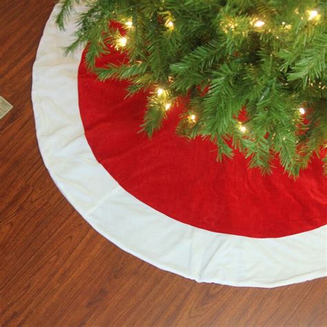 Northlight Red Velveteen Christmas Tree Skirt - 60 Inch Diameter - Indoor Use Only - Spot Clean ...