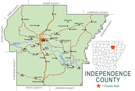 zz Independence County Map - Encyclopedia of Arkansas