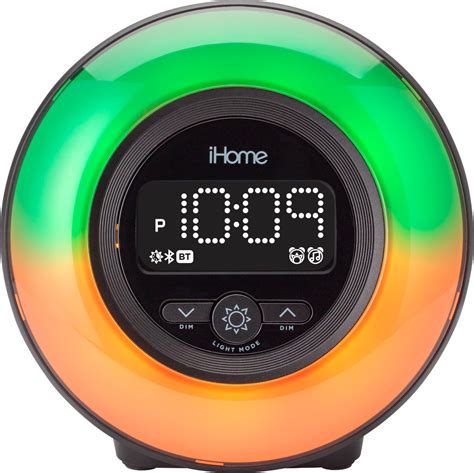Ihome Powerclock Glow - Bluetooth Color Changing Fm Alarm Clock Radio - Black International Shipping