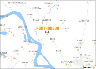 Port Hudson (United States - USA) map - nona.net