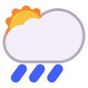 Sun Behind Rain Cloud Flat Icon | FluentUI Emoji Flat Iconpack | Microsoft