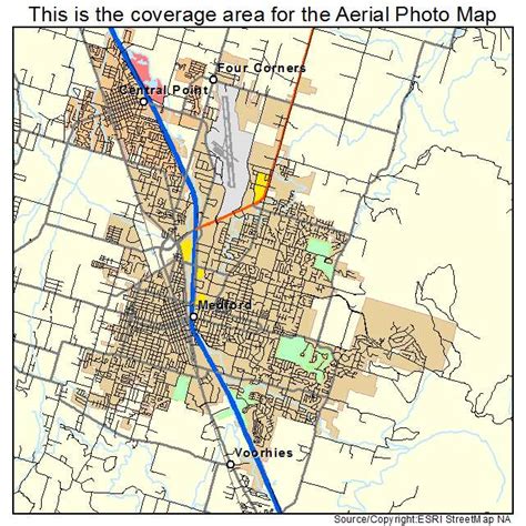 Aerial Photography Map of Medford, OR Oregon