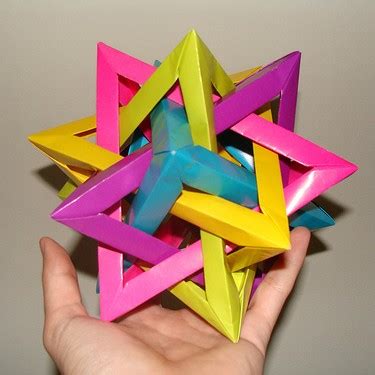 Five Intersecting Tetrahedron Origami