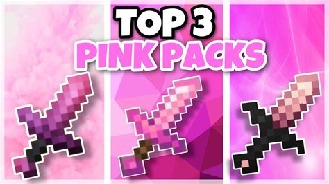 TOP 3 BEST PINK TEXTURE PACKS FOR MCPE - YouTube