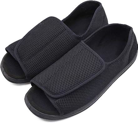 Amazon.com: Women's Open Toe Diabetic Recovery Slippers, Adjustable ...