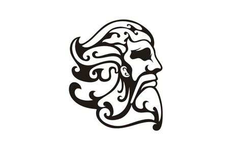 Greek God Poseidon, Ancient Greek God Logo Design Inspiration