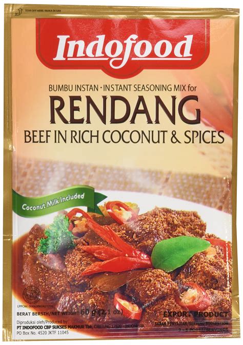 Amazon.com : bamboe - RENDANG - INDONESIAN DRY CURRY PASTE - INDONESIAN INSTANT SPICES - 6 x 1.2 ...