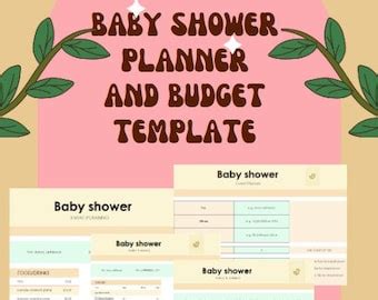 Excel Template Baby Shower Planner Spreadsheet Organize Your - Etsy