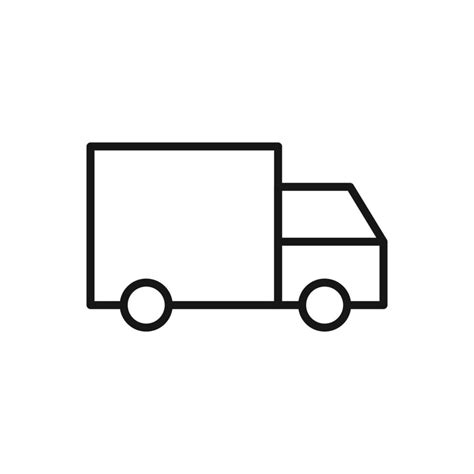 Editable Icon of Box Truck, Vector illustration isolated on white ...