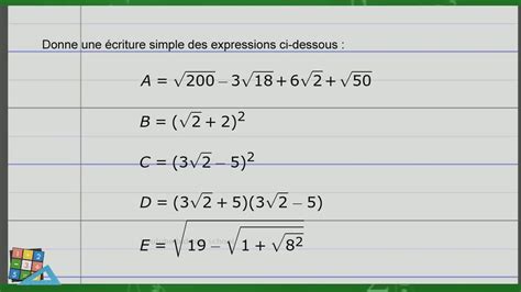 Devoir Maison De Maths 3eme Racine Carré | Ventana Blog