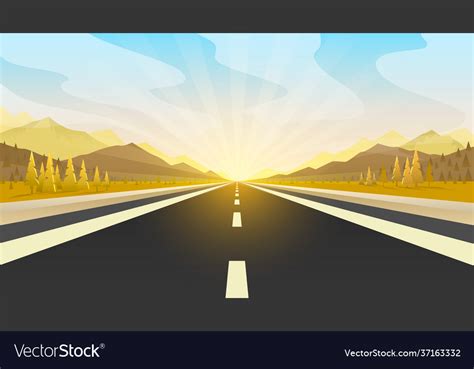 Road trip infinity landscape travel pave Vector Image