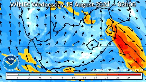 Southern Africa Weather Forecast Maps Wednesday 18 August 2021 - AfriWX