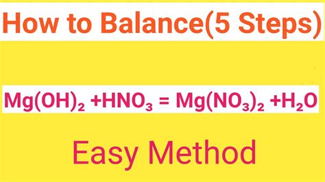 Wonderful Magnesium Hydroxide And Nitric Acid Balanced Equation ...