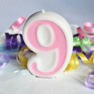 Pink 9 Number Candle White Premium Birthday Candle – Le Petit Pain