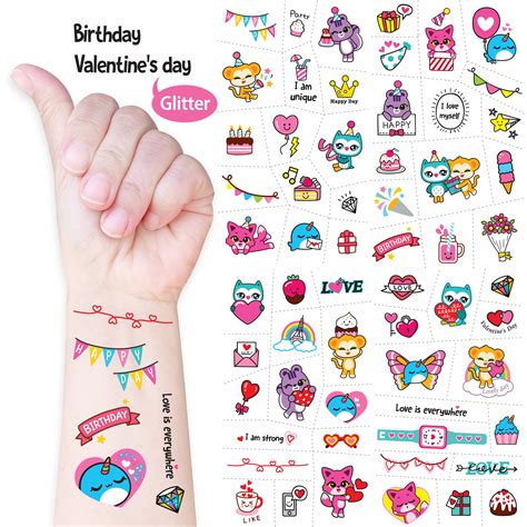 Temporary Tattoos for Kids (10 sheets/150 pcs inside) — SUYONCollection