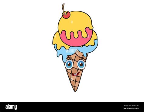 cartoon ice cream cone Stock Photo - Alamy