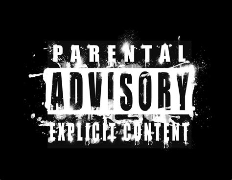 Download The Logo For Parental Advisory On A Black Background Wallpaper | Wallpapers.com