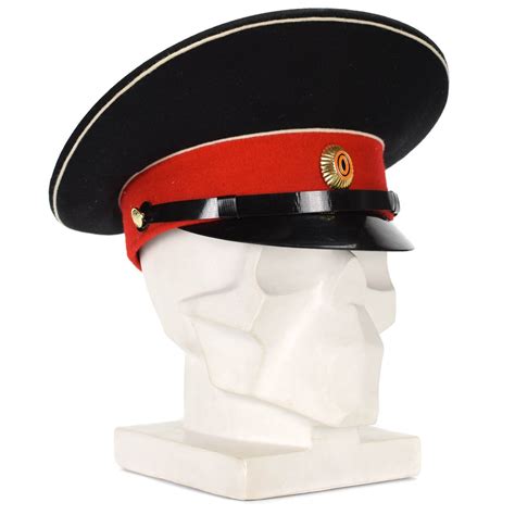 Original Russian soviet army cap visor forage peaked cadet hat red ...