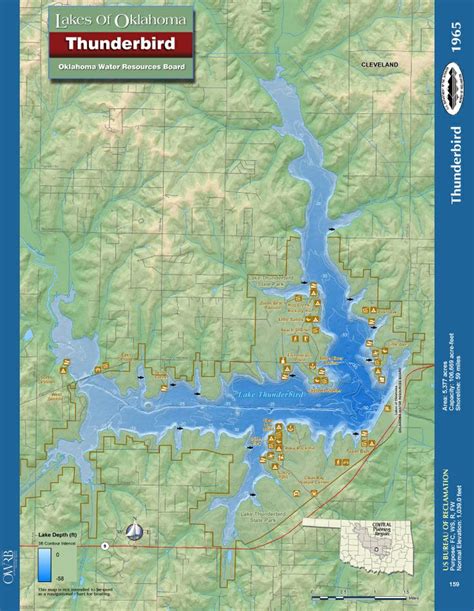 Thunderbird Lake Map - Lakes Of Oklahoma online book | Lake map, Lake ...