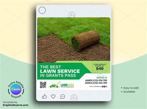 Lawn Care Canva Web Banner Design - Graphic Reserve
