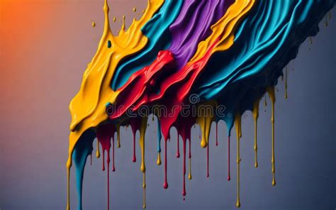 Splatter Paint Rainbow Art stock illustration. Illustration of flowing - 275531940