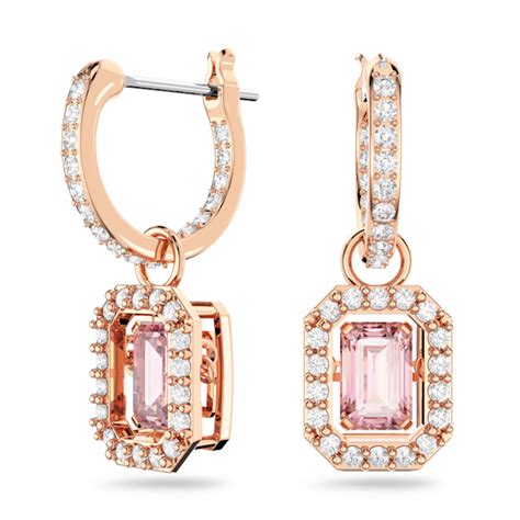Swarovski Millenia Rose Gold Tone Pink Drop Earrings - Swarovski - Fallers.ie - Fallers ...