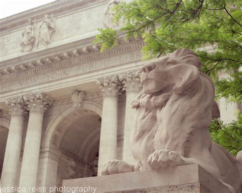 New York Public Library Architecture Photography New York City Old Building Lion Columns Home ...