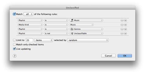 itunes - How do I configure a Smart Playlist to show songs not in other Playlists? - Ask Different