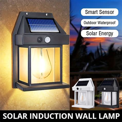 Outdoor Solar Wall Light Smart Sensor Switch Waterproof Tungsten Lamp Corridor Garden Light ...