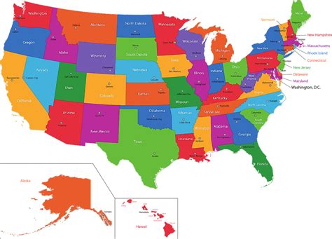 Printable State Capitals Map