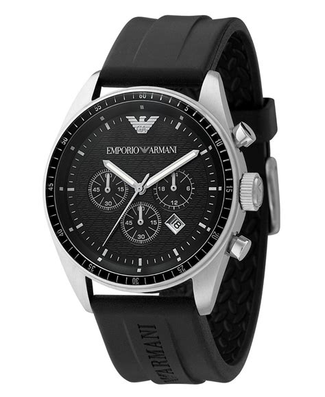 Emporio Armani Watch, Men's Chronograph Black Rubber Strap AR0527 — Armani Watches