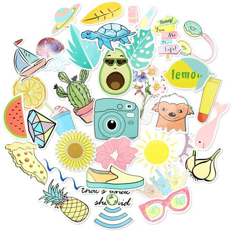 Cute Stickers for Water Bottles, Monato Hydro Flask Vinyl Stickers ...