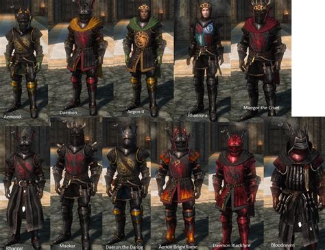 Various Targaryen Armor Sets I made in Skyrim : r/freefolk