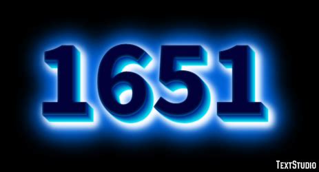 1651 Text Effect and Logo Design Number