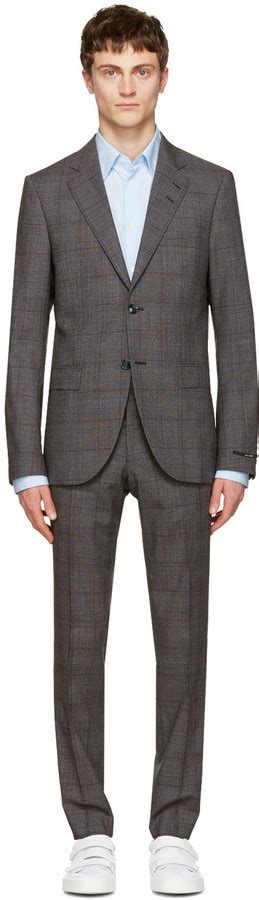 Tiger of Sweden Grey Check Gekko Suit, $1,000 | SSENSE | Lookastic