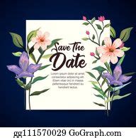 900+ Tropical Card With Exotic Flowers And Leaves Clip Art | Royalty Free - GoGraph