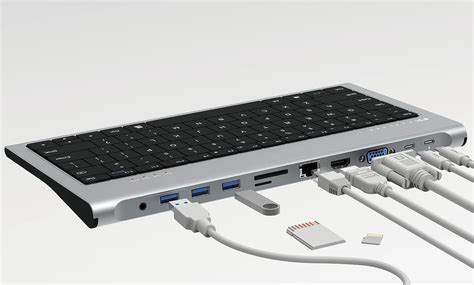 Feeltek 11-in-1 USB-C Keyboard Hub | at Mighty Ape NZ