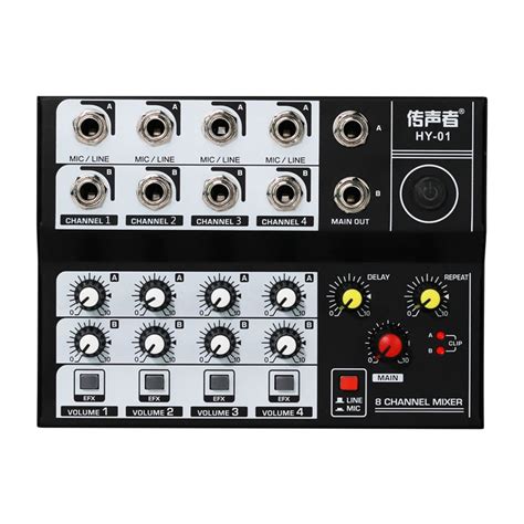 8 Channel Multifunctional USB Audio Mixer Portable Sound Mixer ...