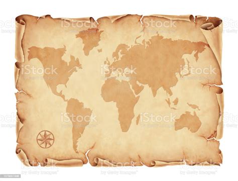 Vintage Map Illustration Stock Illustration - Download Image Now - Old, Retro Style, World Map ...