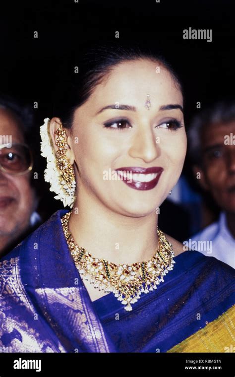 Close up of Madhuri Dixit smiling, India, Asia Stock Photo - Alamy