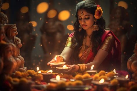 Diwali Laxmi Puja and Aarti | Premium AI-generated image