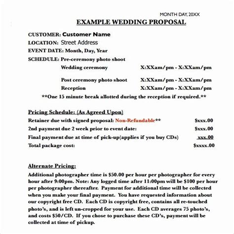 Wedding Planner Proposal Template